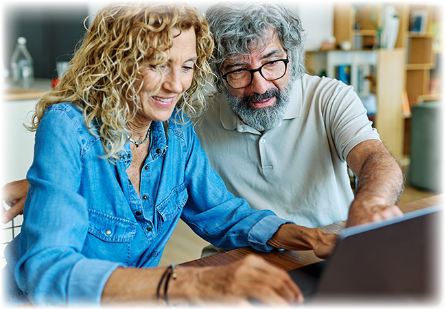 a couple reviewing their bills