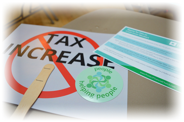 No tax increase sign