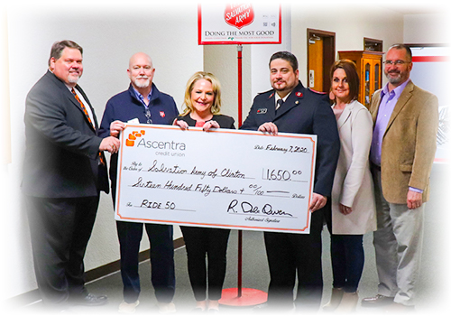 Ascentra Donates to Salvation Army Clinton Ascentra Donates to Salvation Army Clinton