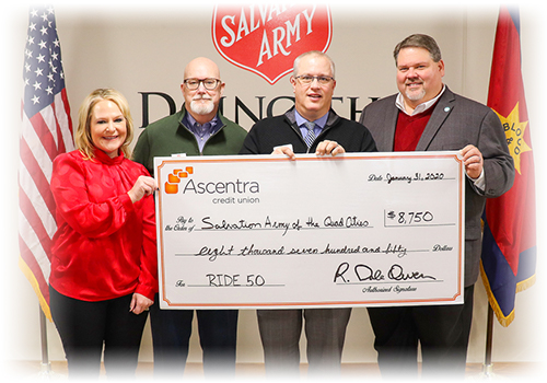 Ascentra Donates to Salvation Army QC
