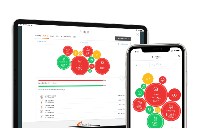 ipad and iphone displaying financial tools