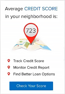 Location pin with check your score in blue button