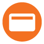 Orange gift card icon