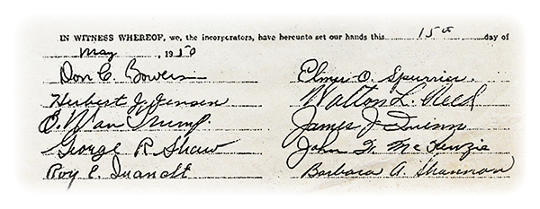 Original Charter Signatures
