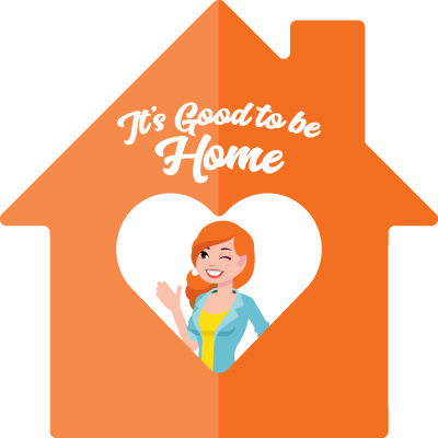 Fran in orange house
