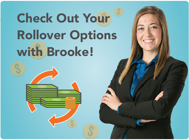 blue background featuring Brooke Martin and money graphic in bottom left corner
