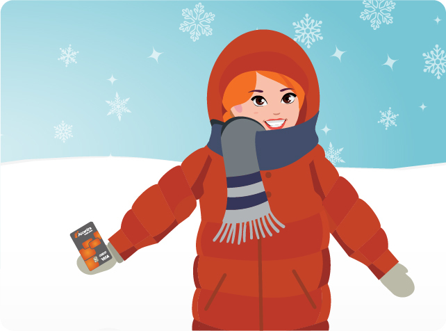 Fran in red puffy coat from A Christmas Story
